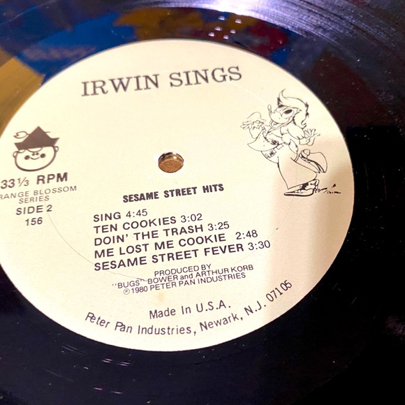 SESAME STREET IRWIN SINGS SESAME STREET HITS VTG 1980 VINYL RECORD ALBUM 12” - Picture 9 of 16